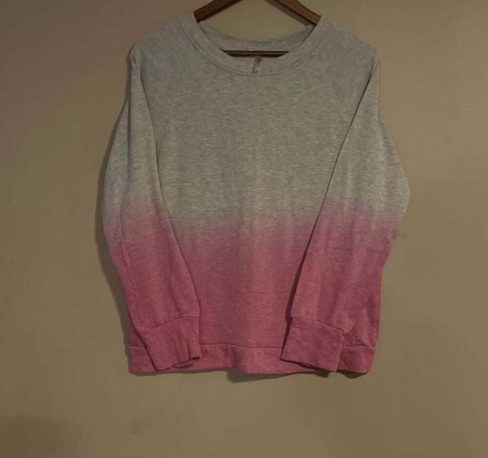 Silverwear Sheek  NWT Women's Active French Terry Ombre Crewneck Sweatshirt, Siz